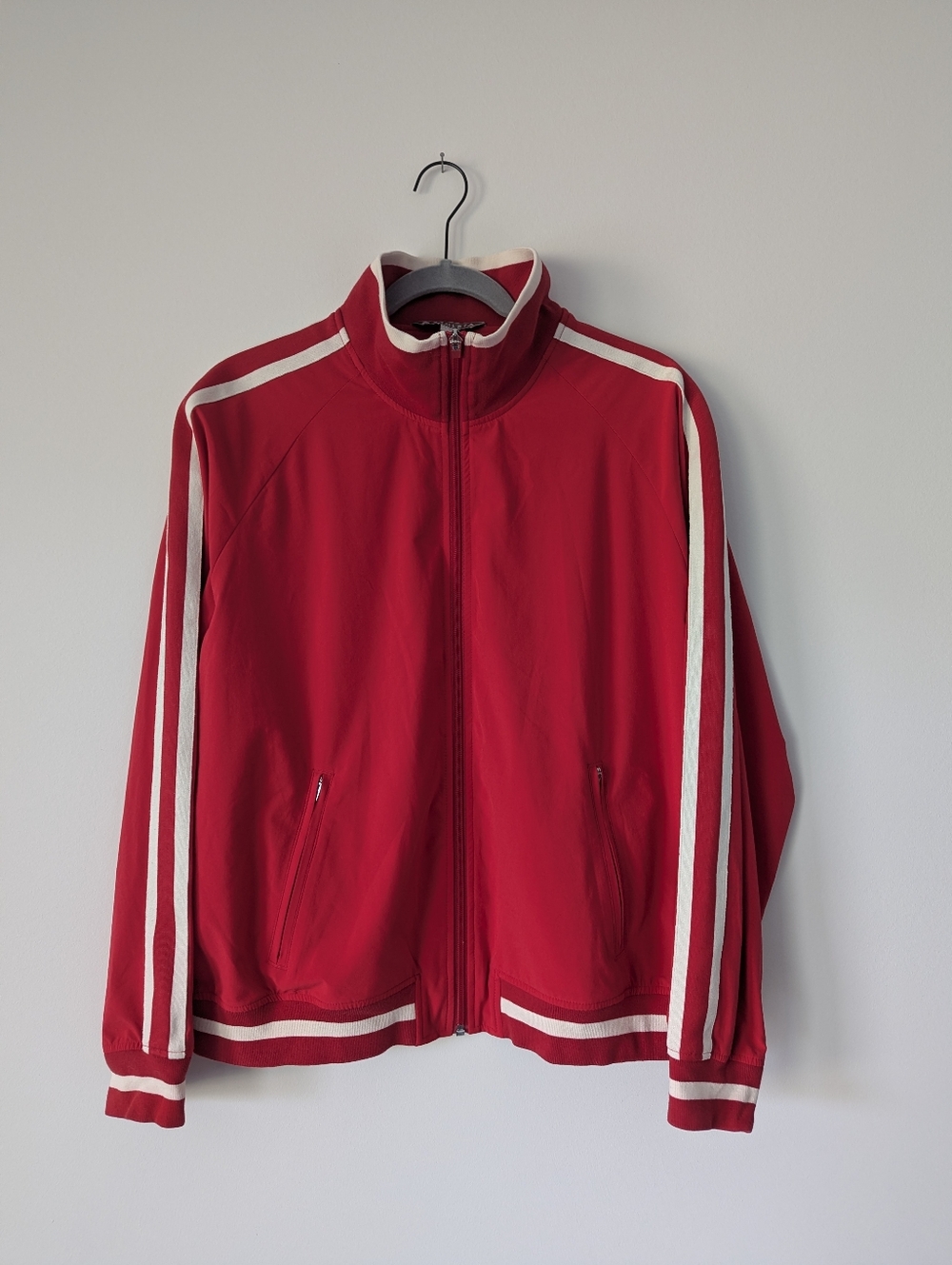 Athleta Sprint Track Jacket Featherweight Stretch Running Athletic Stripes